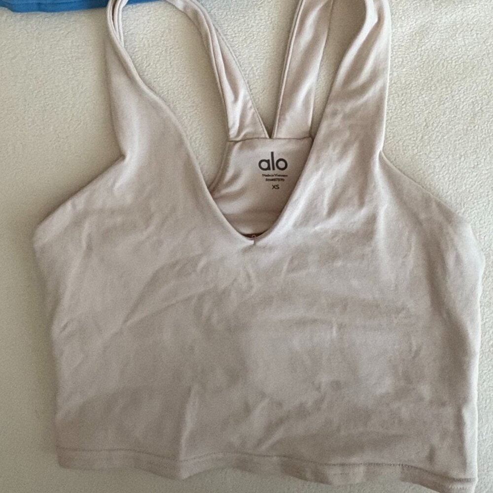 ALO Yoga Real Bra Tank- white only - Picture 2 of 2